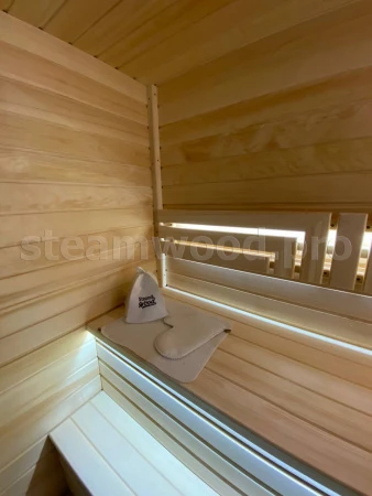Трехместная финская сауна Luxury из кедра